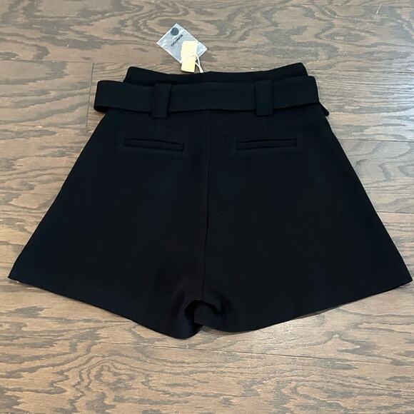 Suncoo Paris Benny High Waisted Belted Shorts - Black Size XSmall (T0) NEW - Picture 5 of 12